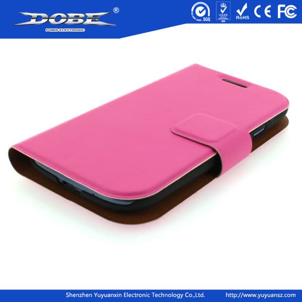 Wallet Pink PU protective Case with buckle for Samsung Galaxy SIII/I9300 Series