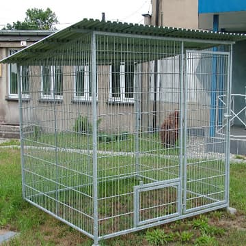 galvanized dog kennel