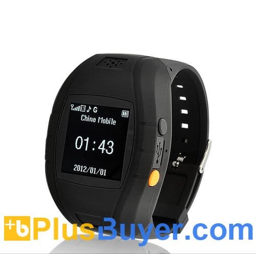 Quadband Mobile Phone Wrist Watch (GPS Tracking, SOS Calls)