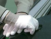 White HPPE Fiber White PU Palm Coated Gloves
