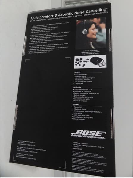 Bose quietcomfort 3 qc3 headphone with worldw