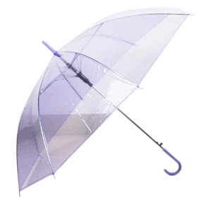 19 inch PVC / POE / EVA Transparent Straight Umbrellas (PVC-0019S)