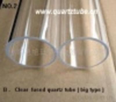large caliber thick walled clear fused quartz tube