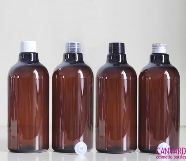 500ml dark brown cosmetic shampoo bottle