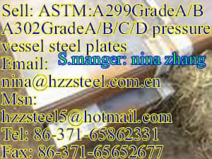 steel plate A299 grade A,A299 grade B,pressure vessel steel plate-ASTM A299M