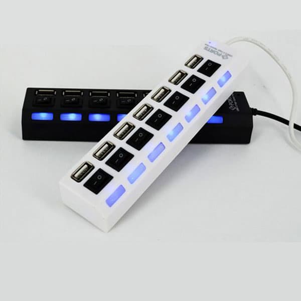 With Switches Portable 7 Port Ports USB Hub