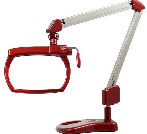 LED Desk Lamp with Aspheric Multi-focused Magnifying Lens