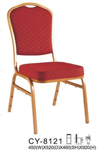 Iron Banquet Dinning Hotel Chair Red CY8121 4