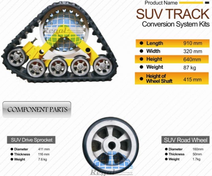 Rubber Track assembly for Truck