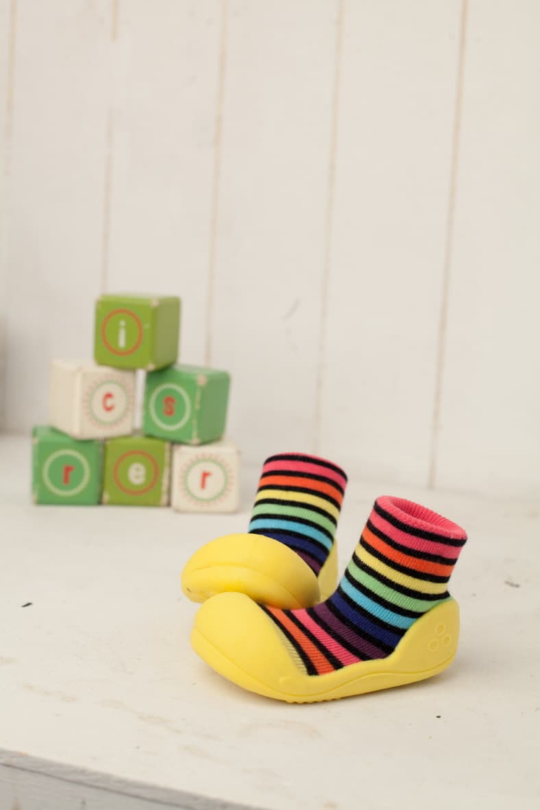 ATTIPAS baby walking shoes [rainbow yellow]