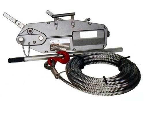 Wire rope pulling hoist application and pictu