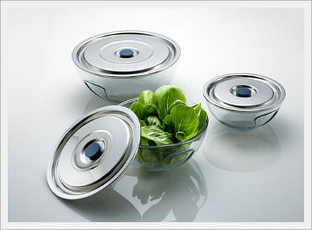 Concave Handle Oven Bowl (Stainless Steel Cover)