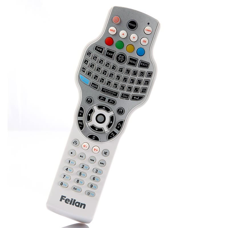 Win7 Media Center Remote with 2.4G RF Mini Keyboard Jogball Mouse IR Learning + Backlight