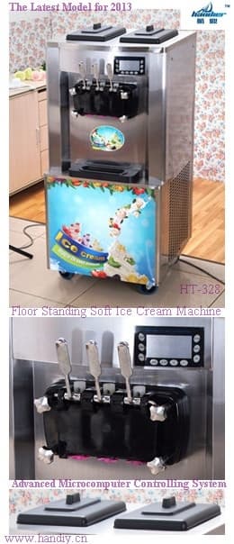Floor standing soft ice cream machine-HT-328