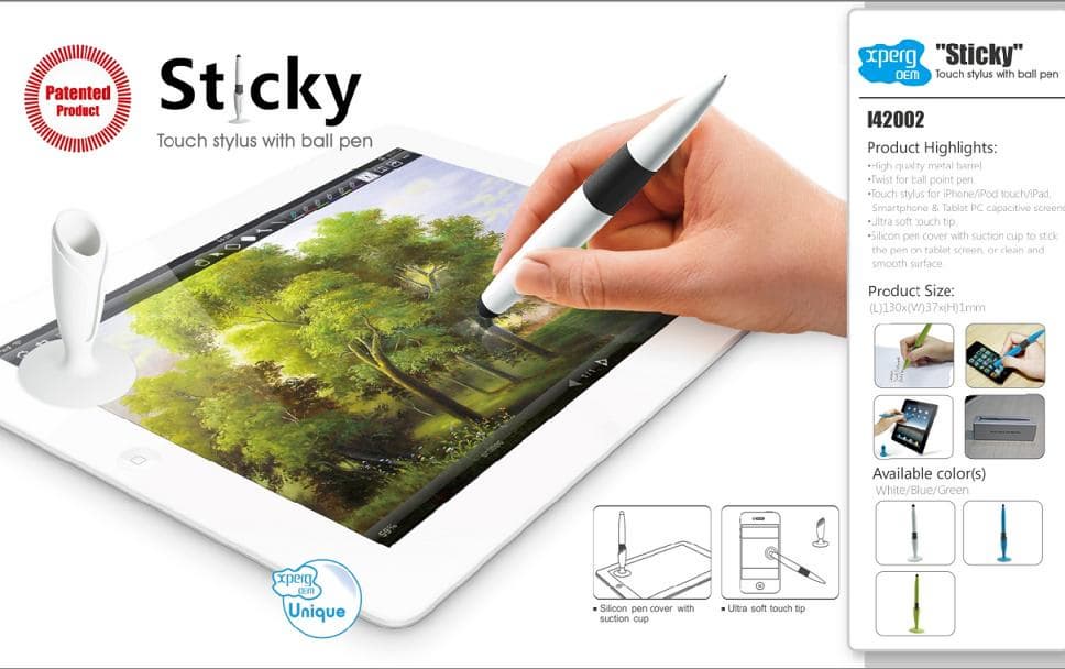 Sticky Touch Stylus & Ball Pen For Pad