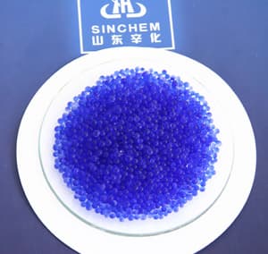 blue indicating silica gel