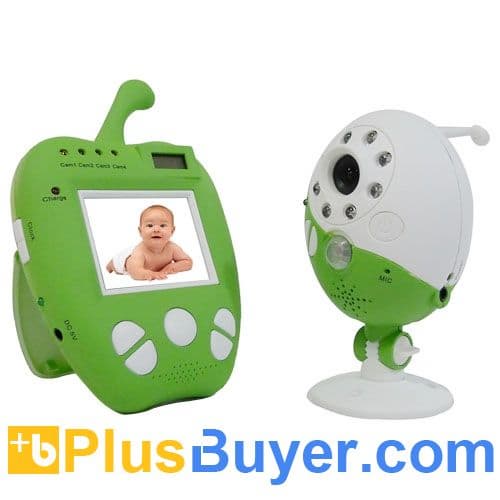 2.4G Wireless Baby Monitor 2.5 inch Color LCD with Night Vision - Green