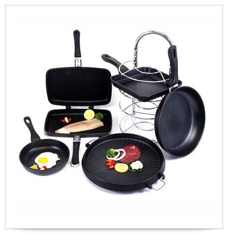 Coren cast-iron frying pan set (9pcs)