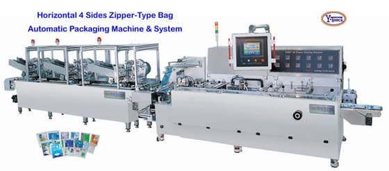 Automatic Horizontal 4 Sides Zipper-Type Bag  Packing Machine