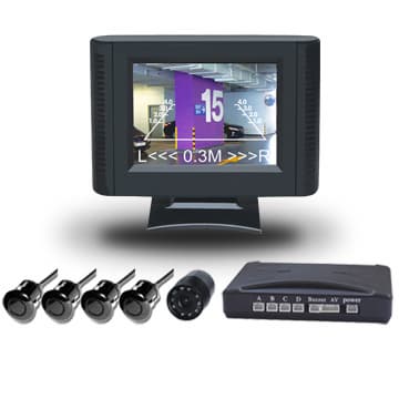 15V Video Parking Sensor with 2.5-inch TFT Monitor and Night Vision Feature