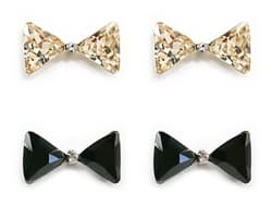 Ribbon stud earrings