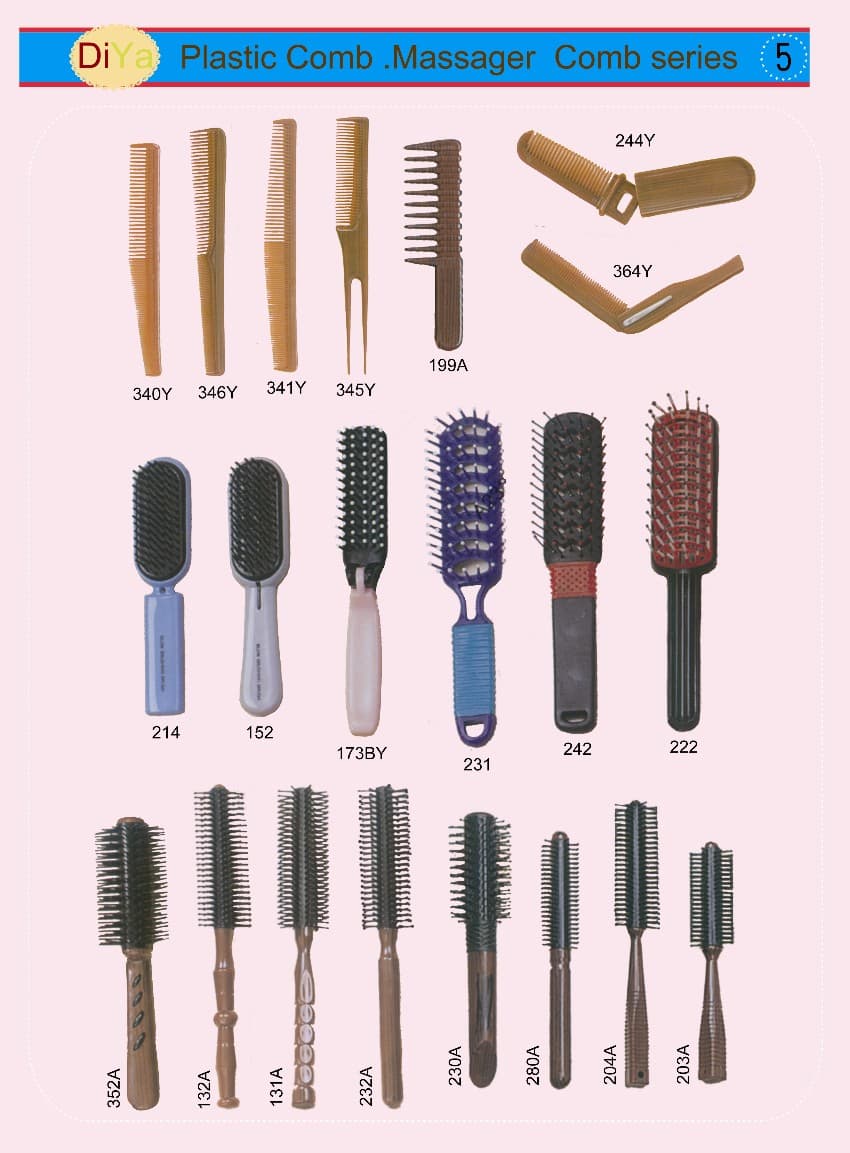 Plastic Combs,Hair Massager Brush Comb,Barrel Hair Brush Comb