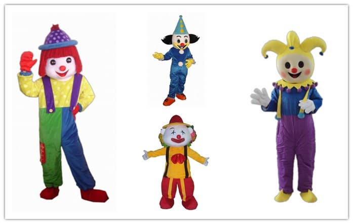 carnival clown mascot costume