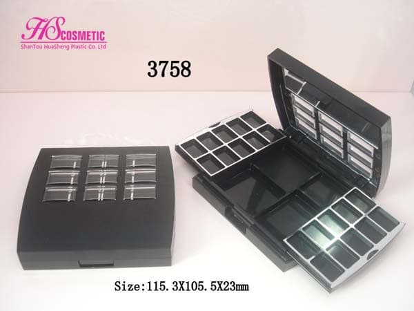 plastic cosmetic eyeshadow case/cosmetic packaging 3758