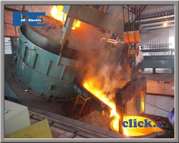 Three phase electric arc furnace