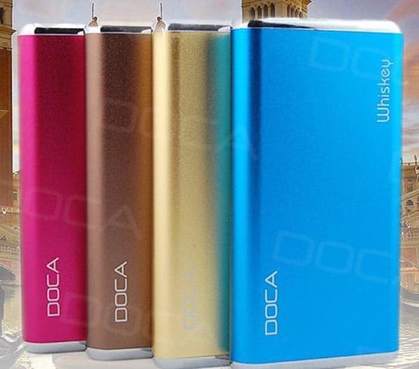 DOCA D539 6500 mAh portable power bank charger for mobile phone