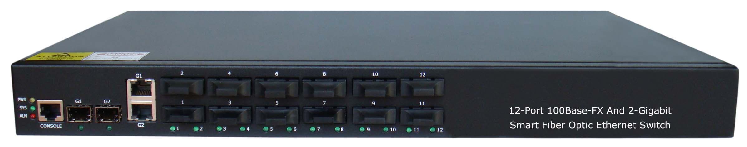 12F+2G Optical Ethernet Switches