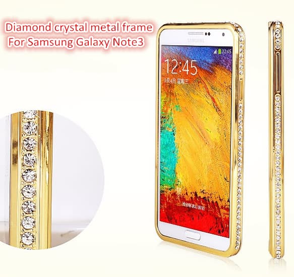 Crystal Diamond Aluminum Metal Case for Note3
