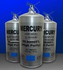 prime virgin silver mettalic mercury 99.999%