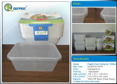 Disposable takeaway containers 1000ml