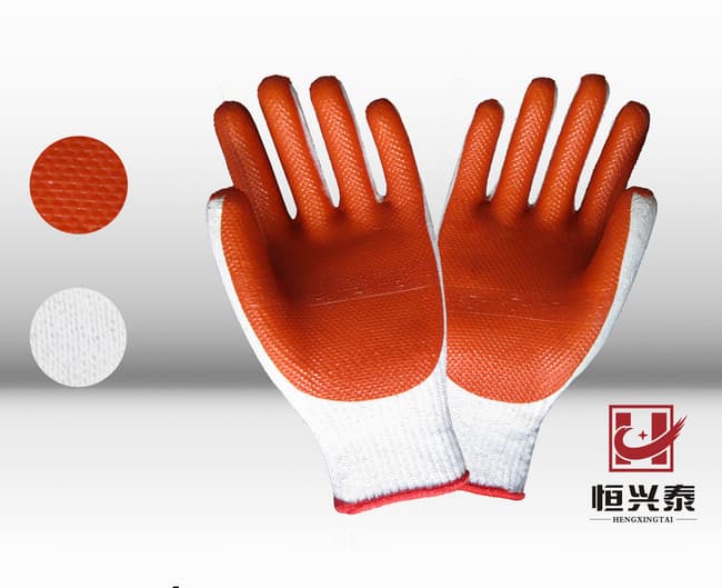 Seamless white T/C shell Red natural rubber palm covered