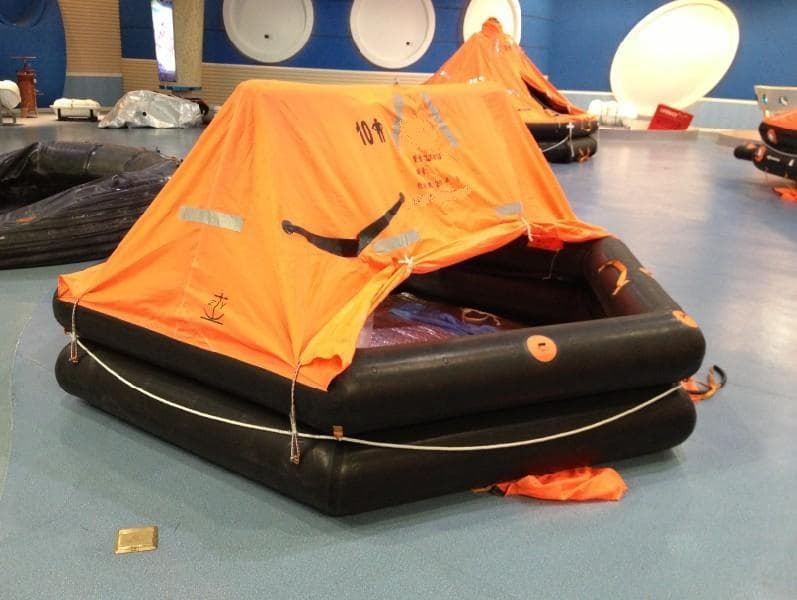 solas life raft for life saving equipment