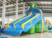 inflatable water slide, water slide with pool