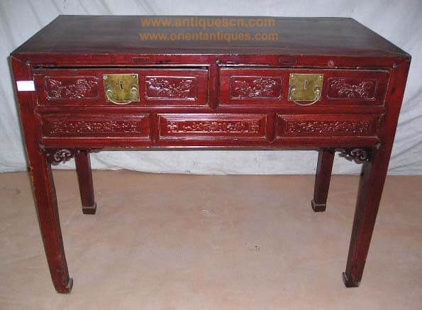 TB-204p5 Antique 2 Carving Drawer Table, Chinese furniture