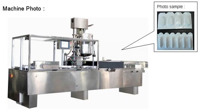 China pharmaceutical machine for suppository filling and sealing production line