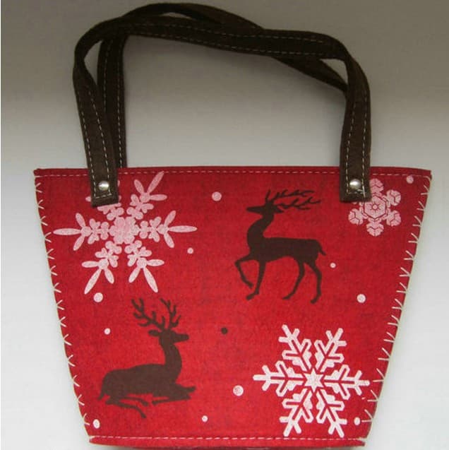 Christmas holiday gift felt bag