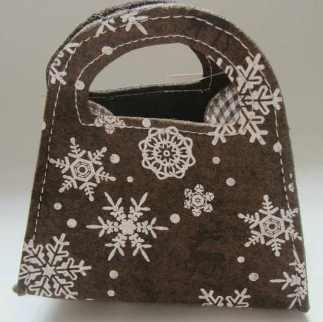 Christmas holiday gift felt bag