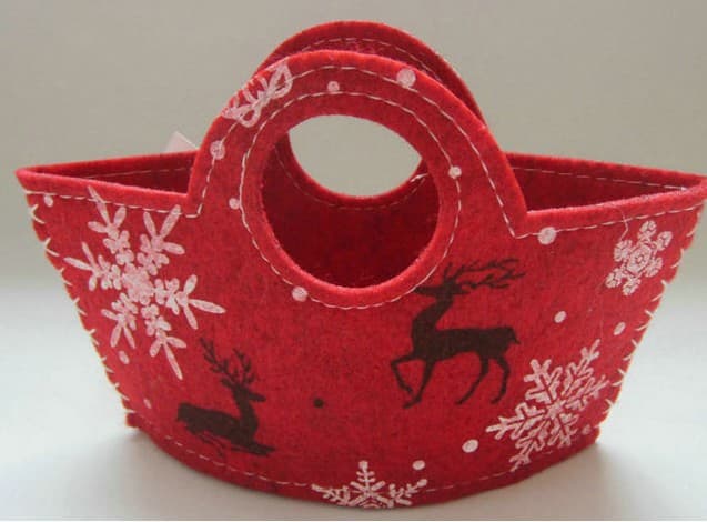 Christmas holiday gift felt bag