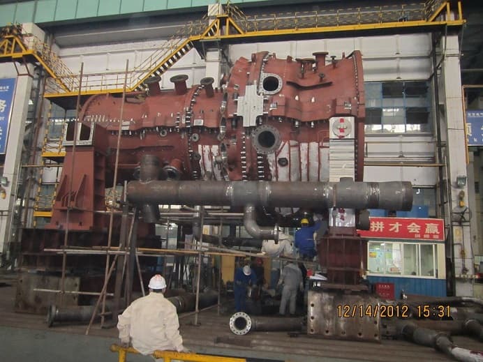 GENERAL ASSEMBLY OF GAS TURBINE COMPRESSOR CASING