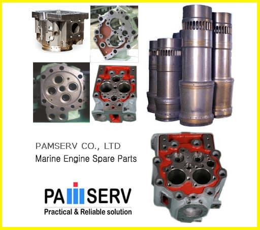 Marine Diesel Engine Parts - Cylinder cover, cylinder liner, Piston