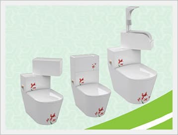 Men's Urinal Rotatable with Integrated Toilet 2