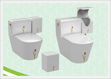 Men's Urinal Rotatable with Integrated Toilet 1