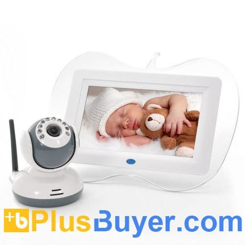 2.4GHz Wireless Baby Monitor + Night Vision Camera Set (7 Inch, Two Way Intercom)