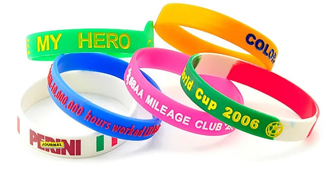 Custom silicone rubber bracelets for sell