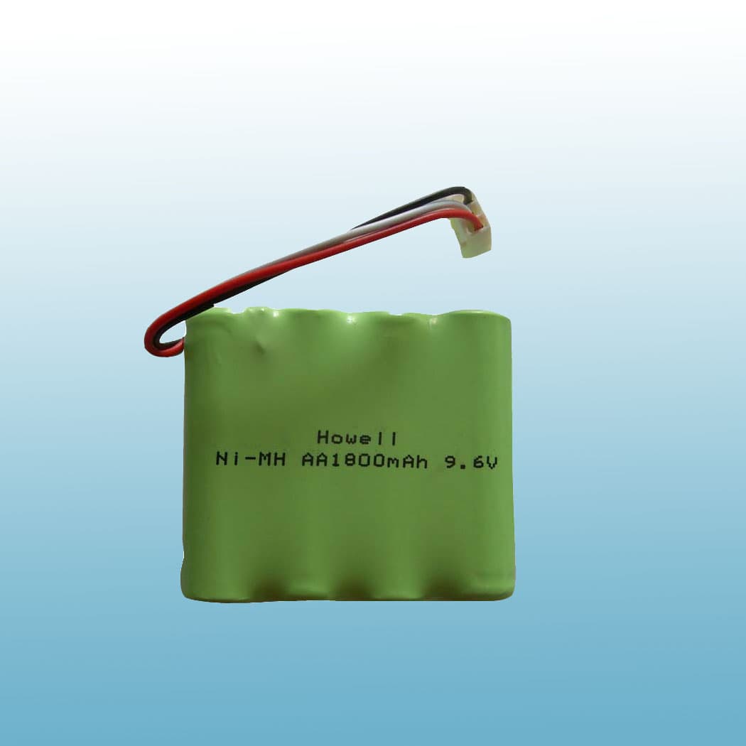 Rechargeable aa nimh battery pack 9.6V 1800mAh