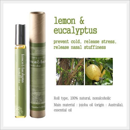 Roll-on Aromatherapy, Aroma Oils (Lemon & Eucalyptus)